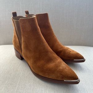 Marc Fisher Yale Brown Suede Booties